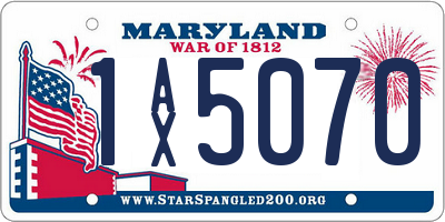 MD license plate 1AX5070