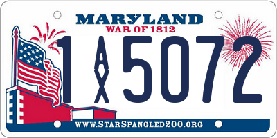 MD license plate 1AX5072