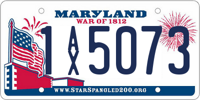 MD license plate 1AX5073