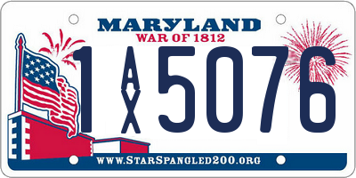 MD license plate 1AX5076