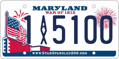 MD license plate 1AX5100