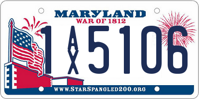 MD license plate 1AX5106