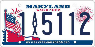 MD license plate 1AX5112
