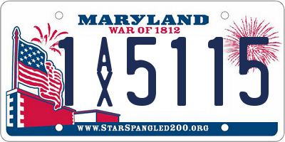 MD license plate 1AX5115