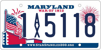 MD license plate 1AX5118