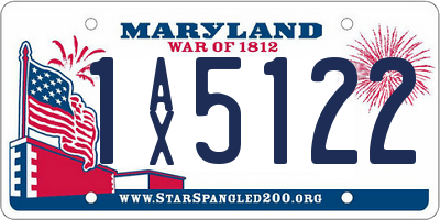 MD license plate 1AX5122