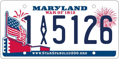 MD license plate 1AX5126