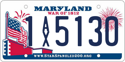 MD license plate 1AX5130
