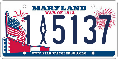 MD license plate 1AX5137