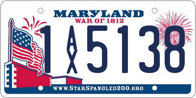 MD license plate 1AX5138