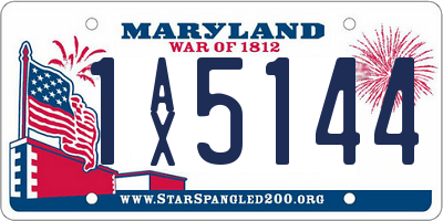 MD license plate 1AX5144