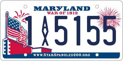 MD license plate 1AX5155