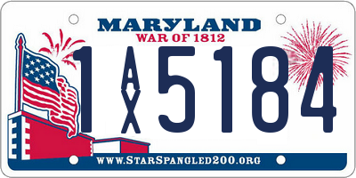 MD license plate 1AX5184