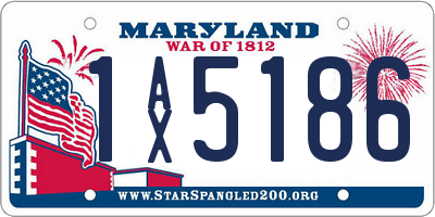 MD license plate 1AX5186