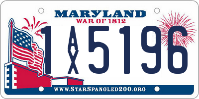 MD license plate 1AX5196