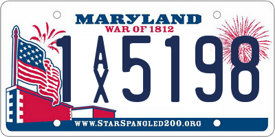 MD license plate 1AX5198