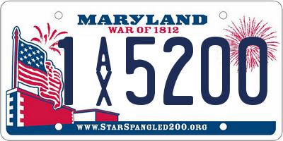 MD license plate 1AX5200