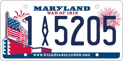 MD license plate 1AX5205