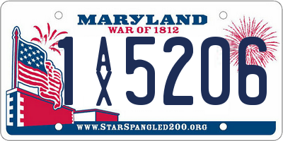 MD license plate 1AX5206