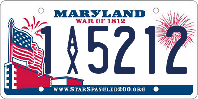 MD license plate 1AX5212