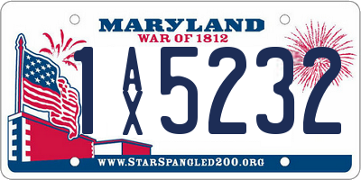 MD license plate 1AX5232