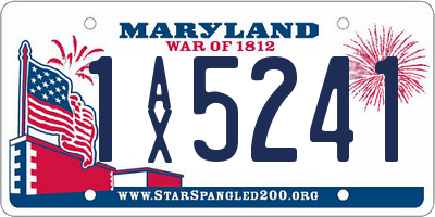 MD license plate 1AX5241