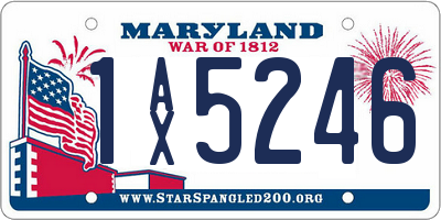 MD license plate 1AX5246