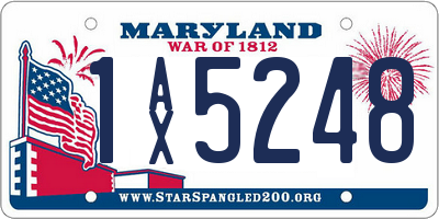 MD license plate 1AX5248