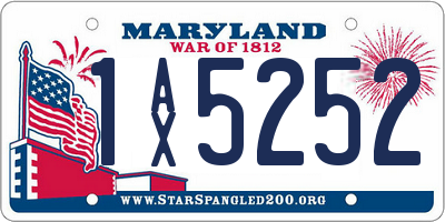 MD license plate 1AX5252