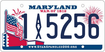 MD license plate 1AX5256