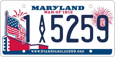 MD license plate 1AX5259
