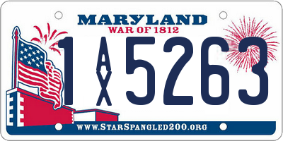 MD license plate 1AX5263