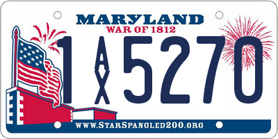 MD license plate 1AX5270