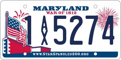 MD license plate 1AX5274