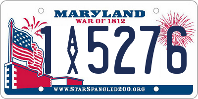 MD license plate 1AX5276