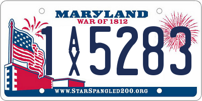 MD license plate 1AX5283