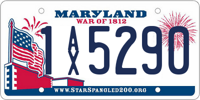 MD license plate 1AX5290