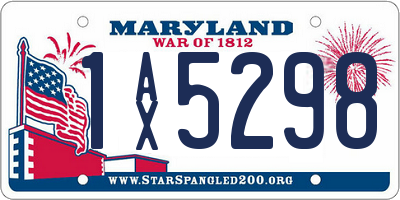 MD license plate 1AX5298