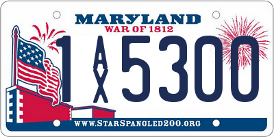 MD license plate 1AX5300
