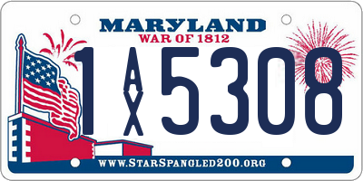 MD license plate 1AX5308