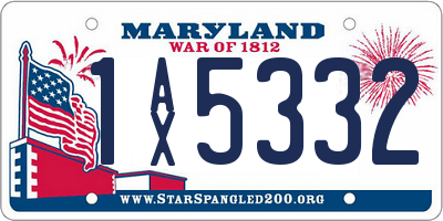 MD license plate 1AX5332