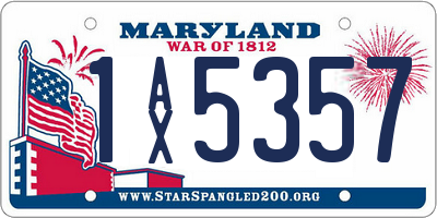 MD license plate 1AX5357