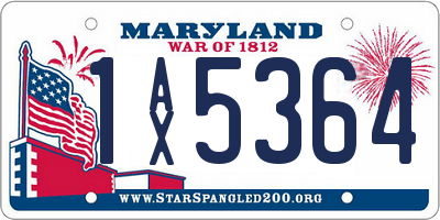 MD license plate 1AX5364