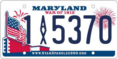 MD license plate 1AX5370