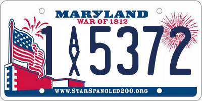 MD license plate 1AX5372