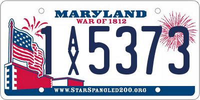 MD license plate 1AX5373