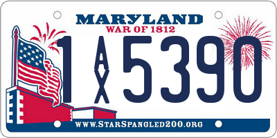 MD license plate 1AX5390