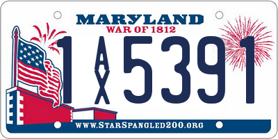 MD license plate 1AX5391