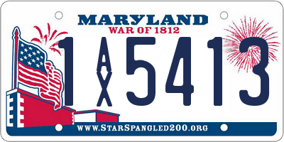 MD license plate 1AX5413