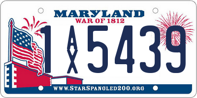 MD license plate 1AX5439